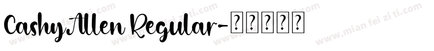 CashyAllen Regular字体转换
